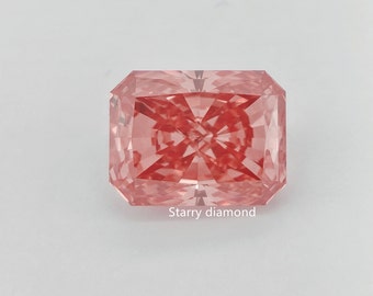 10.88ct Radiant Cut Fancy Deep Pink Lab Diamond /Lab Pink Diamond voor verlovingsring /Betaalbare diamant /Ze zei ja /April geboortesteen