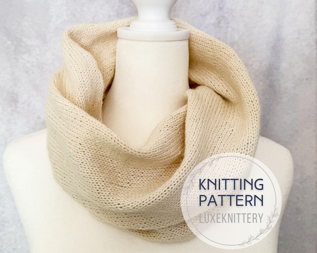 Infinity Tube Cowl Knitting PATTERN / Unique Scarf Quick Knit Gift ...