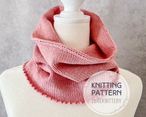 Infinity Scarf Pattern One Skein Cowl Knitting Pattern Cowl