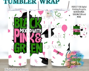 AkA tumbler wrap, African American sorority tumbler wrap, 20oz sisterhood Sublimation tumbler Wrap, Digital Download, Sorority tumbler wrap