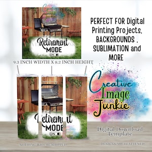 Mode retraite PNG, téléchargement numérique, emballage de sublimation pour retraités 20 oz, dessins de retraite