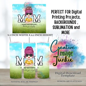 Emballage de verre pour maman, emballage de verre pour la fête des mères, téléchargement numérique, emballage de verre pour sublimation 20 oz, emballage de verre pour maman personnalisé, maman dure à cuire