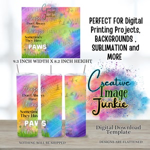 Verlust des Fells Baby Geschenk, sofortiger digitaler Download, 20 Unzen Sublimationsbecher Verpackung, Regenbogen png, Haustier Andenken Geschenk