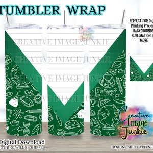 Emballage de gobelet en papier pour ordinateur portable, gobelet maigre 20 oz, toboggan aquatique à sublimation, ligné blanc, téléchargement pour utilisation commerciale