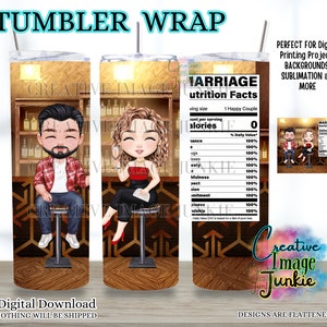 Wrap beker huwelijk, wrap jubileum beker, 20 oz sublimatie beker wrap, digitale download, gepersonaliseerde beker wrap, Mr. And Mrs Tumbler wrap