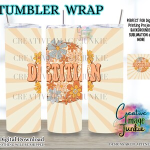 Emballage de gobelet diététique, emballage de gobelet de cuisinier maison de retraite, emballage de gobelet de diététiste d'hôpital, emballage de gobelet de sublimation 20 oz, téléchargement numérique
