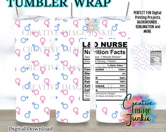 Arbeit und Lieferung Krankenschwester Becher wickeln, Krankenschwester Bestie Becher wickeln, digitaler Download, 20 Unzen Sublimation Wrap, Baby Krankenschwester Becher wickeln
