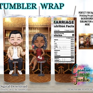 Emballage de verre de mariage, emballage de gobelet d'anniversaire, emballage de gobelet sublimation 20 oz, téléchargement numérique, emballage de gobelet personnalisé, emballage de verre de M. et Mme