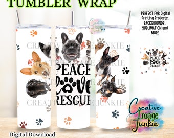 Dog Rescue, Favorite Breed is Rescued Tumbler wrap, dog lover tumbler png, 20oz Skinny png, tumbler wrap sublimation png,