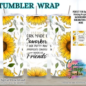 Emballage de gobelet Work Bestie 20 oz, emballage de verre mince 20 oz, gobelet cadeaux Bestie pour femme, emballage de gobelet à sublimation Best Friend, gobelet Best Friend
