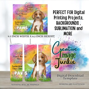 Envoltura de vaso de pérdida de perro, envoltura de vaso de poema de pérdida de mascotas, descarga digital, envoltura de vaso de sublimación Beagle de 20 oz, PNG de perro Beagle marrón