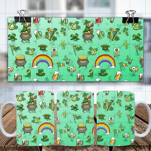 Fortuna dell'irlandese png, regalo per il giorno di San Patty, png di St.Patty, download digitale istantaneo, sublimazione, clipart Waterslide, involucro tazza da 11/12 once