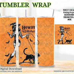 Howdy Witches-beker wrap, Witchy beker wrap, cowgirl beker wrap, 20oz sublimatie wrap, rodeo heks beker wrap, rodeo heks beker wrap