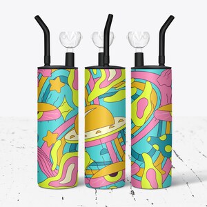 Let’s get Trippy Space Aliens | 9.3 x 8.2 | Digital Sublimation Transfer | Waterslide Image | PNG | Printable File