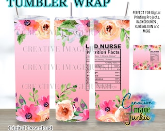 Labor Lieferung Nurse Becherverpackung, Nutrium Facts Becherverpackung, Digitaler Download, 20 Unzen Sublimation Verpackung, Arbeit & Lieferung Krankenschwester