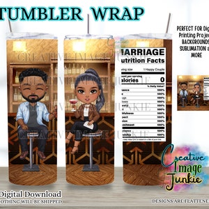 Emballage de verre de mariage, emballage de gobelet d'anniversaire, emballage de gobelet sublimation 20 oz, téléchargement numérique, emballage de gobelet personnalisé, emballage de verre de M. et Mme