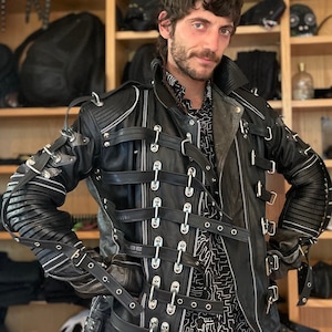 Badass Leather Jacket Etsy