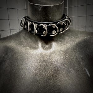 Silver Loop Choker Necklace made from Recycled Inner Tube