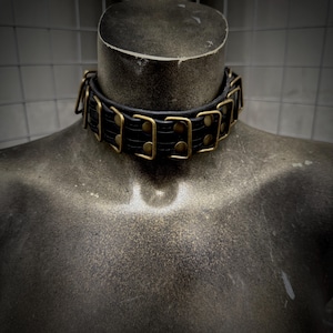 Brass Loop Choker Necklace made from Recycled Inner Tube