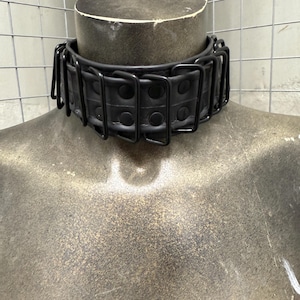 Black Chunk Choker Necklace made from Recycled Inner Tube