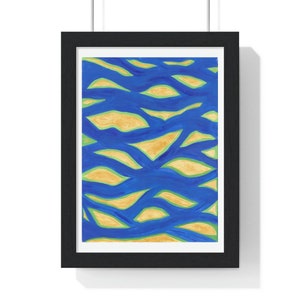Golden Blue Lace Wall Art