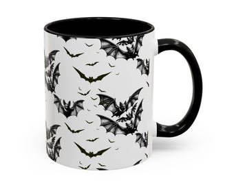 Gruselige Fledermaus-Kaffeetasse: Gothic-Halloween-Trinkgeschirr