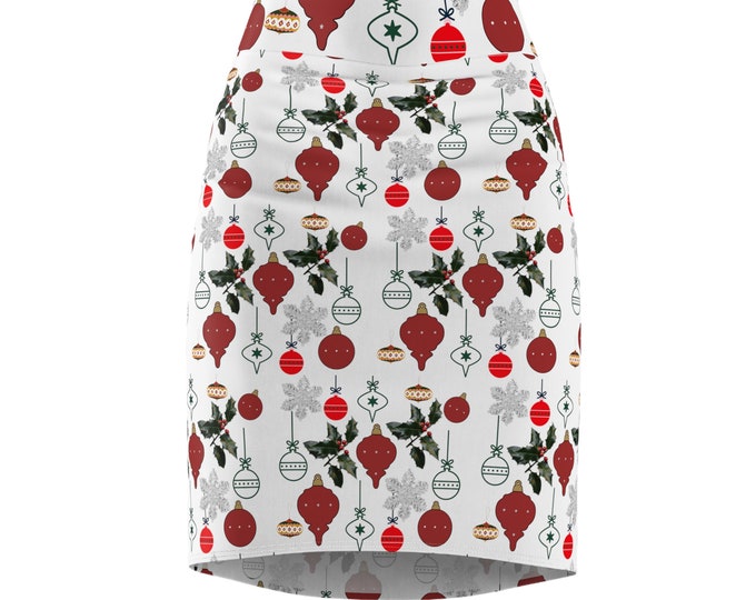 Featured listing image: Winter Holiday Season Skirt Christmas Tee Graphic Shirt Alternative Teacher Holiday Women's Pencil Skirt