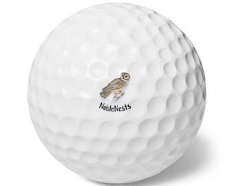 Owl Golf Balls, Bird theme Golfers Gift set of 6pcs