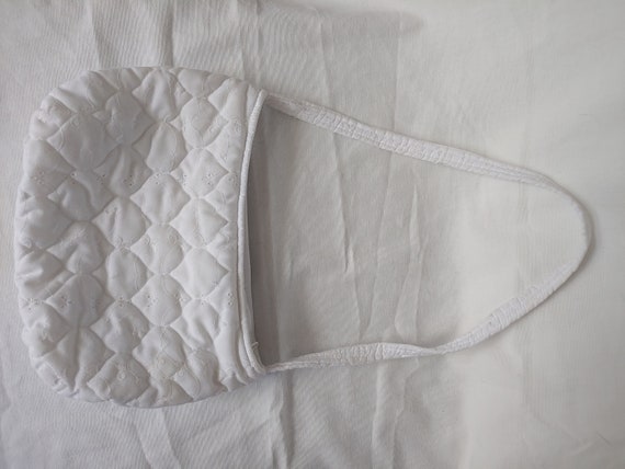 Shoulder Hobo bag White Cotton Eyelet - image 1