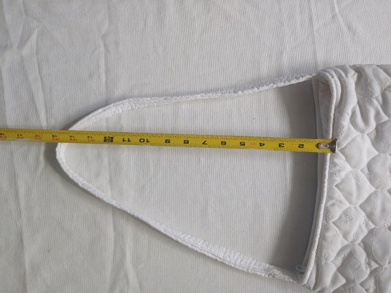 Shoulder Hobo bag White Cotton Eyelet - image 5