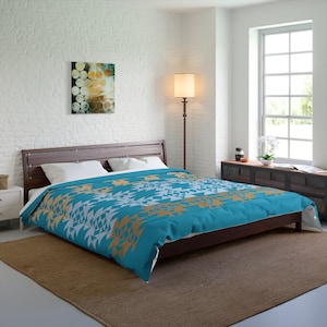 Aztec Turquoise Tribal Pattern Comforter Twin, XL Twin, Queen, King Aztec Comforter