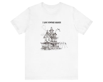 Halloween-Shirt im Vintage-Stil mit Geistermotiv, Oktober-Motiv, Unisex-T-Shirt mit kurzen Ärmeln