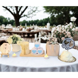 korean TRADITIONAL DOHL TABLE  백일 baekil table party set for korean baby 100thdaycelebration 100days decor traditional doljanchi