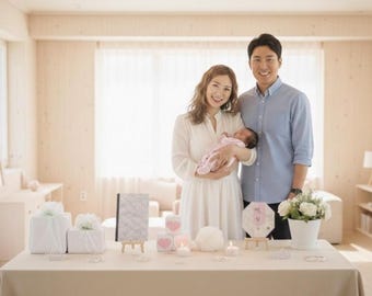 korean TRADITIONAL DOHL TABLE  백일 baekil table party set for korean baby 100thday celebration 100days decor traditional doljanchi 돌상 돌잡이 첫돌