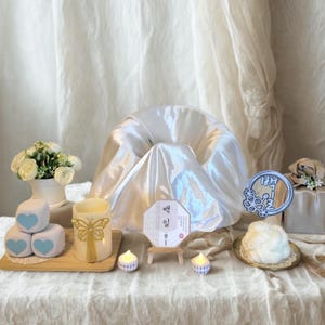 korean TRADITIONAL DOHL TABLE  백일 baekil table party set for korean baby 100thdaycelebration 100days decor traditional doljanchi