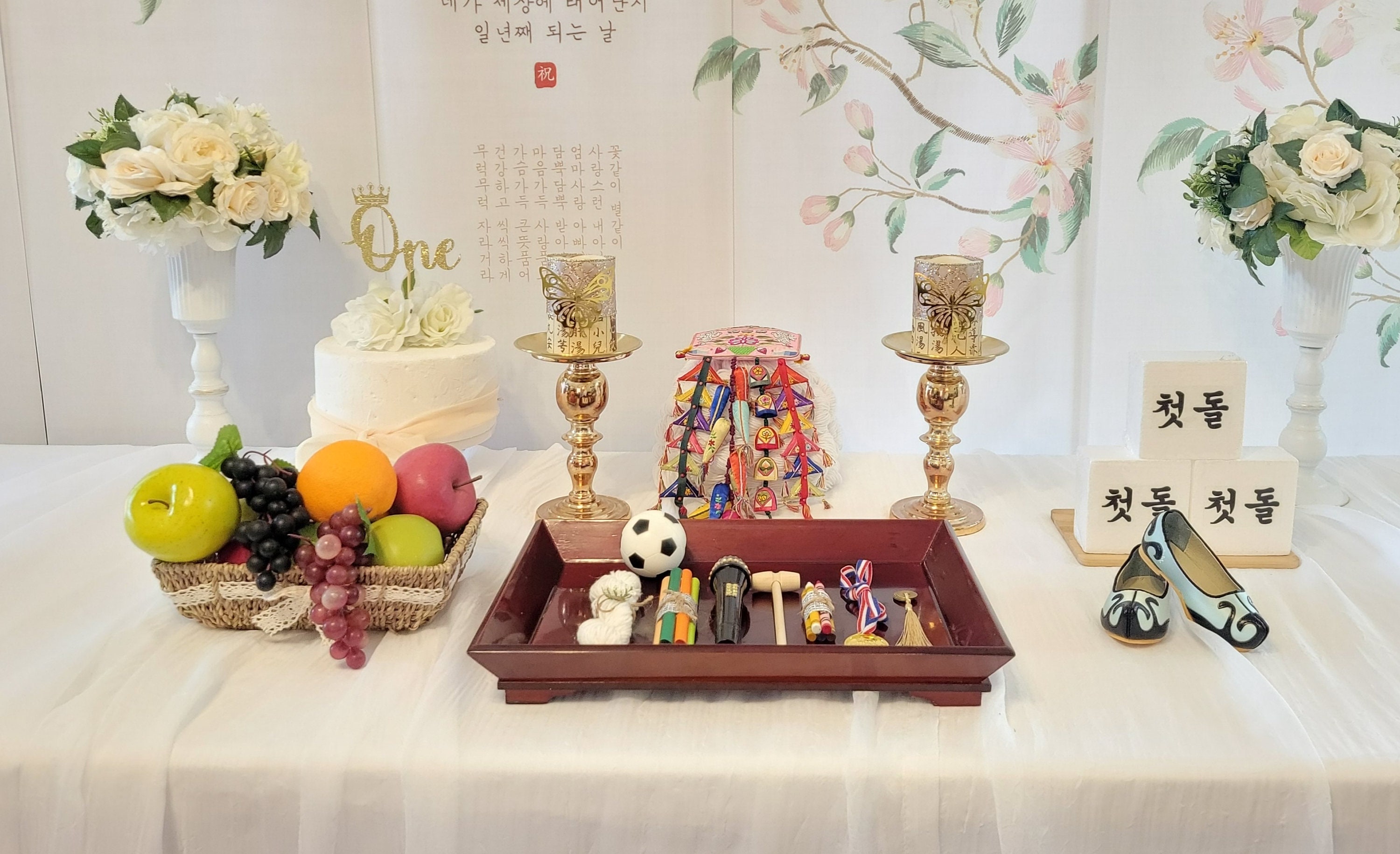 Handmade Traditional Doljabi Set for Korean Baby Dohl Party