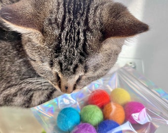 POOF BALLS - Kätzchen Katze Katzenwolle Ball Spielzeug