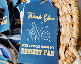 Editable Sports Thank You Tag | Athlete Parent Gift (Canva Template)