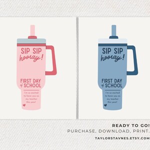 Sip Sip Hooray | Printable Gift Tag Digital Download image 2