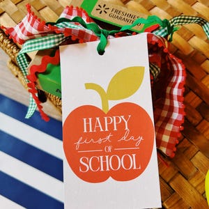Happy First Day of School! | Printable Gift Tag Digital Download
