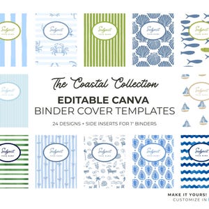 Kustmapomslagen: bewerkbare canvassjablonen (digitale download)