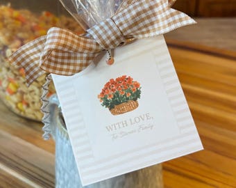 Editable Fall Gift Tags Template: Autumn Favor Tags, Canva Design (Instant Download)