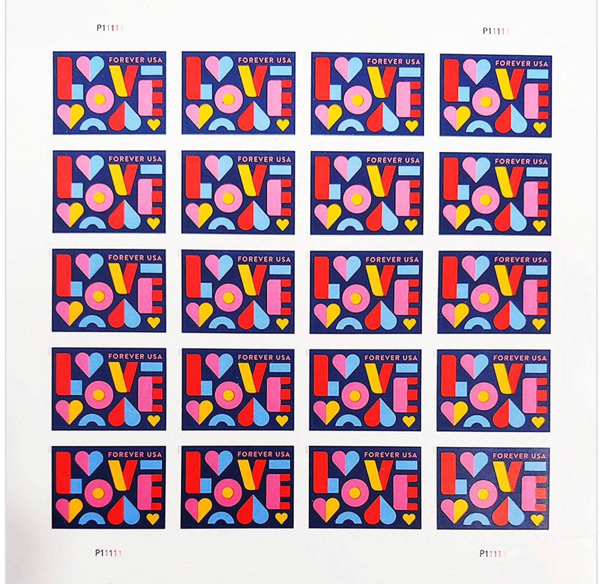 One Sheet of 2019 Love Forever Stamps Etsy