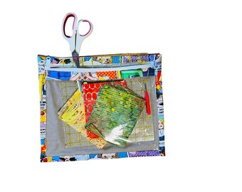 Zippered Project Bag: Clear Vinyl Front Craft Carry Bag