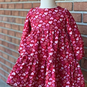 Handmade Heart Dress: Valentine&#39;s Day Twirl Dress (3T/4T)