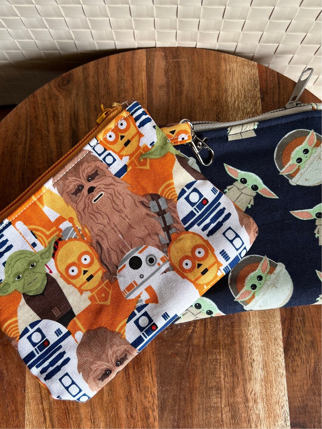 Star Wars Zipper Bags, Baby Yoda Fabric Zipper Pouch, Grogu Clipon Pouch, Small Wallet Pouch