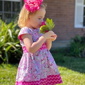 Size 2T Pink Dress, Cat Dress, Marie Dress, Disney Dress, Handmade Dress