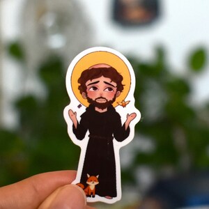 Sticker Saint François d'Assise, Sticker catholique