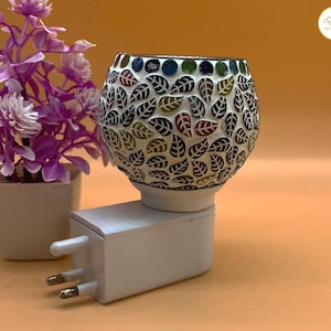 Handmålad Kapoor Dani-lampa | Elektrisk aromdiffusor, Pooja Decor