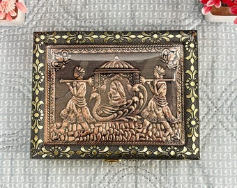 Handmade Indian Wooden Dry Fruit Box | Festival Gift & Decorative Organizer